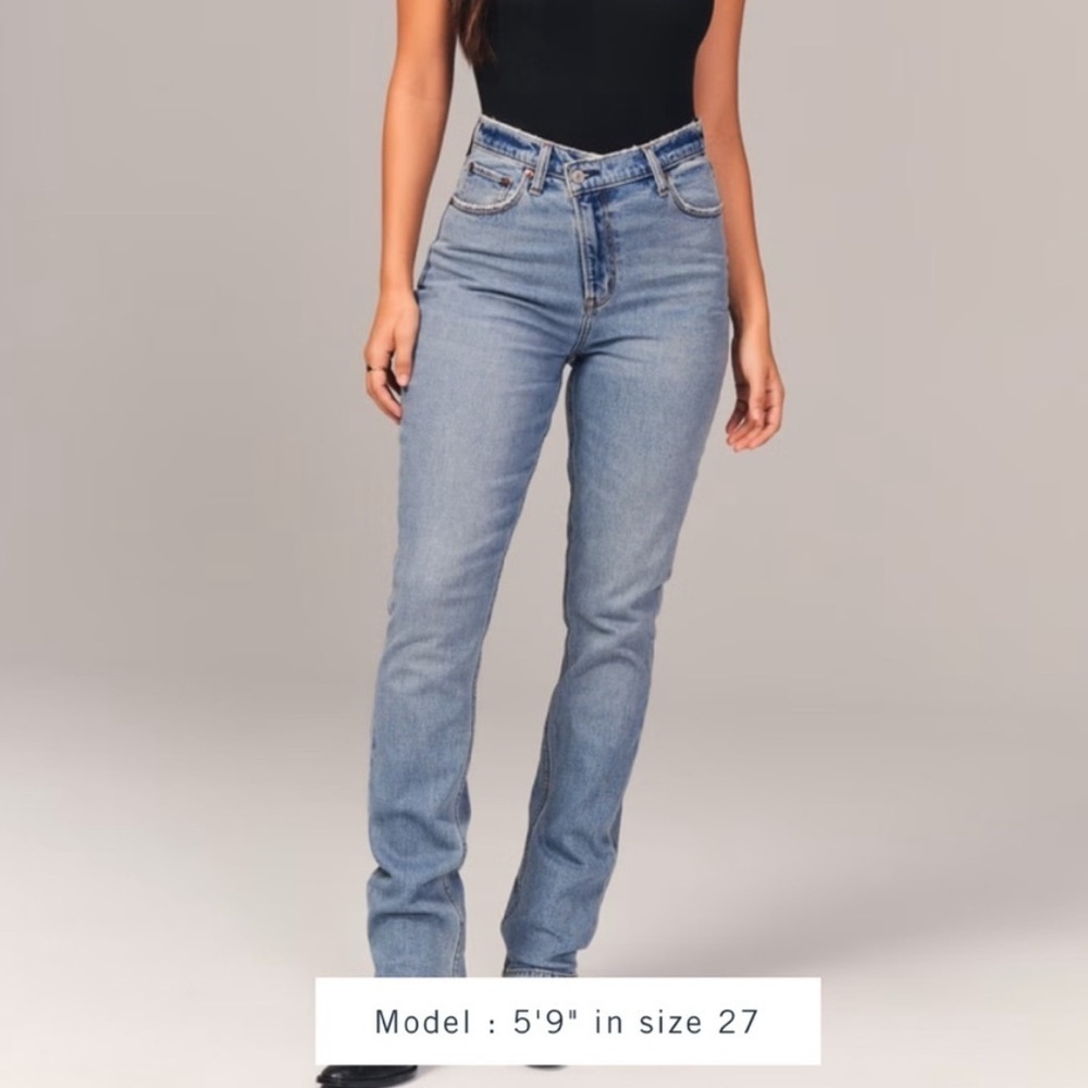 Abercrombie & Fitch The ‘90s Slim Straight Ultra High Rise Cross Size 26 / 2 R